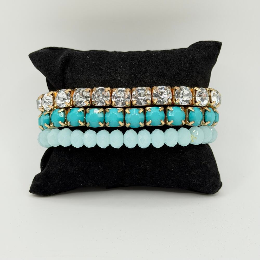 💙 Coastal Bracelet Stack | 5 PC Bracelet Set | Beachy Boho Vibes - Picture 2 of 4
